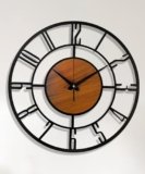 vissera Designer Metal Wall Clock for Living Room | Latest Antique Stylish Fancy Decorative Big Size Wall Watch for Bedroom, Office, Kitchen, Dining, Hall and Décor