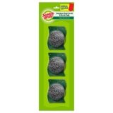 Scotch-Brite Stainless Steel Scrub – Pack of 3 (3X 15g Steel +Free 3 Scrub Pads 3″X3″)
