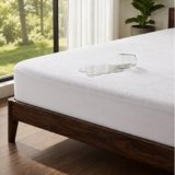 OYO BABY 100% Waterproof Premium Cotton Feel Mattress Protector Double Bed 72×75 Inch|Ultra Soft Breathable & Hypoallergenic Fitted Bed Protector Terry Cover(6×6.3 feet, Fits Upto 10 Inches, White)