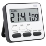 AERYS Digital Kitchen Timer & Stopwatch, Large Digit Countdown, Loud Alarm Clock with Back Magnetic Retractable Stand for Cooking,Baking, Study Table, Office, Gym, Athlete and Student Accessories