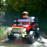Cockatoo KX-Thar Ride-On Electric Car for Kids, Electric Jeep for Kids to Drive 2 Years 12 with 12V Dual Motor 6V Double Battery Remote Control LED Headlights, Bluetooth Music Lights, Big Wheels, Red