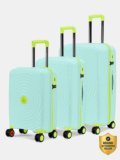 NASHER MILES Goa Polypropylene Hard-Sided Trolley Bags 55, 65 & 75 cm Lightweight Durable Cabin & Check-in Set 8 Wheels – 28 inch