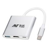 Ant Plus Booster 301 USB 3.1 Type-C to HDMI/USB3.0/Type-C Adapter – White