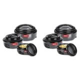 MILTON Ernesto Inner Stainless Steel Jr. Casserole Set of 3 (420 ml, 850 ml, 1.43 litres), Grey | Easy to Carry | Serving | Stackable (Pack of 2)