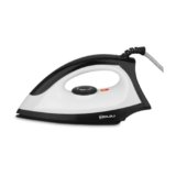 Bajaj Dry Iron DX 15 1000 Watts | Duraglide soleplate with double-layered Anti-Bacterial Non-Stick German coating | Auto-Shut off | Cool touch body | 360° Swivel Cord | 2 Yr Warranty | Black & White