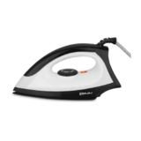 Bajaj Dry Iron DX 15 1000 Watts | Duraglide soleplate with double-layered Anti-Bacterial Non-Stick German coating | Auto-Shut off | Cool touch body | 360° Swivel Cord | 2 Yr Warranty | Black & White