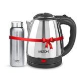 Milton Go Electro Stainless Steel Electric Kettle 2000 + Aqua 750 Thermosteel Bottle, Super Fast Boiling with 3X Protection Kettle-Overheat, Dry Boil Protection, Leak Proof, Vacuum Insulated, Silver
