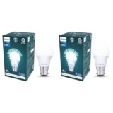 Philips 12W Dimmable LED Bulb | Cool White 6500K | B22 Base | Adjustable Brightness LED Light | Energy Efficient & Versatile Lighting | Pack of 2