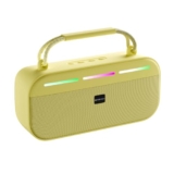 Zebronics Sound Feast 45 Portable Bluetooth Speaker, 20W RMS, Up to 5h Playback, 6.6cm Driver, Deep Bass, 4 RGB Modes, BT v5.4, USB, mSD, TWS, Type-C Charging, Carry Handle (Yellow)