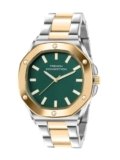 French Connection DUOLUXE Green Dial Stainless Steel Watch and Bracelet for Men – FCB22NTM