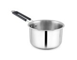 Zensil Stainless Steel TriPly Saucepan 14 cm, 1 LTR with Heat-Resistant Handle, Sauce Pan Heavy Bottom, Fast Heating, Tea Milk Pan, 5 Year Warranty | Serves Ideal for 2-3 People
