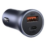 Baseus Golden Contactor Pro Dual Quick Charger Car Charger U+C 40W Dark Gray