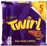 Cadbury Twirl 5 Bars Chocolate, 107.5 g