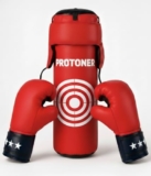 Protoner Kids Punching Bag Set with Gloves, and Head Gear, Complete Boxing Training Kit for Children (Red)