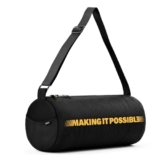 Lifelong Gym Bag for Men & Women | Lightweight Sports Duffle Bag | Spacious Compartment | Travel Bag | Adjustable Strap | Side Mesh Pocket | Durable Zip | Black | Polyester