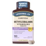 Cureveda Liposomal Vitamin B12 1500 mcg Tablets, 90 Count