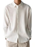 METRONAUT Men Striped Casual White Shirt