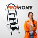 ProHome 4 Step Eco Steel Ladder for Home and Anti Skid shoes Steel Ladder(With Platform) Steel Ladder(With Platform, Hand Rail)