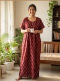 BODYWEARCREATIONS Women Nighty(Maroon)