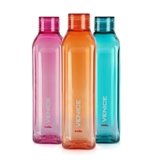 CELLO Venice Water Bottles Set of 3 Pcs For Daily Use, 1000ml Each Multicolor | Stylish & Unbreakable BPA-Free Leakproof Refrigerator Safe Pet Water Bottle For School, Office, Kitchen & Travel