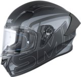 SMK graphic helmet Motorbike Helmet(Grey, Black)