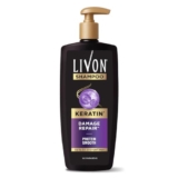 Livon Keratin Shampoo for Women & Men | Repairs Damaged Hair | Smooth & 5x Stronger Hair | No Parabens | 650ml