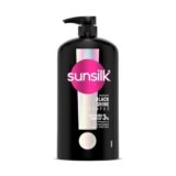 Sunsilk Stunning Black Shine Shampoo 1 L|| With Amla + Oil & Pearl Protein|| Gives Shiny|| Moisturised and Fuller Hair – Paraben Free