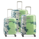 Skybags Trooper Set of 3 (Cabin + Medium+Large) Hard Luggage (55+65+75 cm) | Polypropylene Luggage Trolley with 8 Spinner Wheels|Green|Unisex