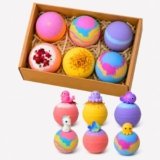 Seychelles Bubble Bath Bombs with Surprise toy Inside,100 gm each (Pack of 6) SLS Free, Gives Rich Foam & Bubbles, Free from Heavy Residues