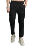 Highlander Men Mid Rise Regular Pants (PHTR000001_Black_M)