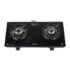 Havells GEOSLIM JUMBO stove |4 Heavy Duty Forged Brass Burner|6 mm Toughened Glass|Premium Valves|Removable Drip Tray|Soft Touch Knobs|5 year Warranty on Burners, Glass & Valves by Havells (Black)