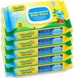 Mumta Baby Wipes with Aloe Vera, Jojoba Oil, Vitamin E | Wet Wipe Pack of 5 With Lid(360 Wipes)