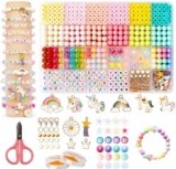 KASHIVAL DIY Unicorn Bracelet Making Kit for Girls, 1000+ Pieces