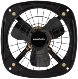 Amazon Basics High Speed Exhaust Fan I 3 Heavy Duty Blades | Rust Resistant Body | RPM 2600 | 9 inch/225mm Sweep Length (Black)