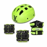 Viva Protective Set Protective Set (Knee/Elbow/Wrist Guard) Multi Purpose Safety Kit for Skateboarding, Roller Skating, Inline Skating, Cycling and Other Sports (Sub Junior,Green)
