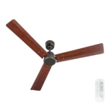 Bajaj Classico Sleek Wood 5S 1200mm Ceiling Fan with Remote | BEE 5 Star Rated Energy Efficient | Power Saving | Sleek Compact Design | High Air Delivery |2-Year Warranty |Walnut Wood