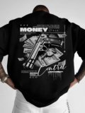 HADAR Graphic Print Men Round Neck Black T-Shirt