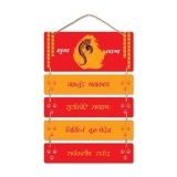 RAG28 Wooden Ganesha Mantra Wall hanging for Wall Decor | Home Decor Items | Size 19X9 Inches