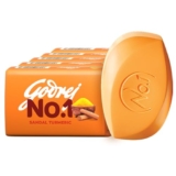 Godrej No. 1 Sandal & Turmeric – Pack of 5 (100g each) | Soaps For Bath | Long-Lasting Fragrance