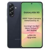 Samsung Galaxy A56 5G (Awesome Midnight Blue, 8GB, 128GB) | Metal Frame | Gemini Live | Awesome Intelligence (AI): Circle to Search, Instant Slo-Mo, Auto-Trim, Object Eraser | Flagship Grade Camera