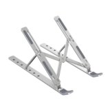 Ant Esports ALS05 6-Angle Adjustable Aluminum Laptop Stand for Desk | Foldable Portable Ergonomic Tabletop Notebook Riser | Anti-Slip Design | for MacBook, HP, Dell, Lenovo & All Laptops | Silver