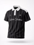 WOMENPRIDE Printed Men Polo Neck Black T-Shirt