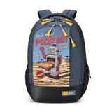 Gear Fiction 2 4 Compartment Backpack 17″/29L Medium Water Resistant School Bag/Casual 4 Compartment Backpack/Daypack/Kids Bag for Boys/Girls (Blue-Yellow)