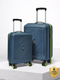 ALFA by VIP Rhino Strong Hard Side Luggage | Trolley Bag With Flushed Combination Lock Cabin & Check-in Set 8 Wheels – 26 Inch