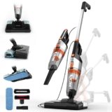 SEZNIK Vacuum Cleaner for House | Floor Mopping & Wet Spills + Dry Vacuuming | Turbo Sweep 3-in-1 Handheld Vacuum Cleaner | Vacuum & Mop | Corded, 600W, 20kpa Suction | 200ml Water Tank (SZ-V07)