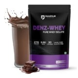 DENZOUR NUTRITION Denz Whey Isolate Protein Powder for Men & Women | 27g Protein + 5.5g BCAA per Scoop | Fast Absorbing, Easy to Digest | Dark Chocolate Flavour | 1.08 kg, 30 Servings