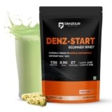 DENZOUR NUTRITION Denz-Start Beginner’s Whey Protein Powder, Faster Muscle Recovery & Increases Body Strength Protein Powder for Men & Women- Pista Kulfi Flavour, 1Kg/2.2lb (27 Servings)