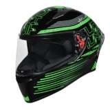 STUDDS Thunder D11 ISI and DOT Certified Full Face Helmet for Men and Women with Clear Visor ( BLK N3 M)