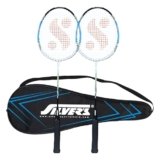 Silver’s Aluminium Defender Badminton Kit (2 Racquets with Full Cover)(Blue/White)