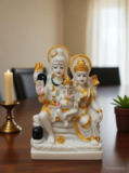 tej Shiv Parivar Statue Murti God Shiva Idol Showpiece – (PolyResin, White) Decorative Showpiece  –  12 cm(Polyresin, White)